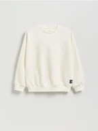 Bluzy dla chłopców - Reserved - Bluza oversize z nadrukiem - złamana biel - miniaturka - grafika 1