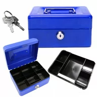 Pudełka i szkatułki - Metalowa Kasetka Na Pieniądze Sejf Klucz Bilon / Smith&brown - miniaturka - grafika 1