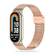 Akcesoria do smartwatchy - Pasek Milaneseband do Xiaomi Mi Band 8 / 8 NFC Rose Gold - miniaturka - grafika 1
