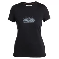 Koszulki sportowe damskie - Damska koszulka Icebreaker Women Merino 150 Tech Lite III SS Tee IB Grown Naturally Rozmiar: L / Kolor: czarny - miniaturka - grafika 1