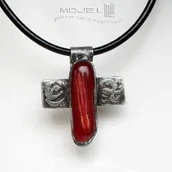 Biżuteria religijna - Krzyż z czerwienią - miniaturka - grafika 1