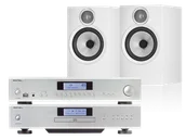 Zestawy stereo - Rotel A14 MKII (srebrny) + CD14 MKII (srebrny) + 606 S3 (biały) - miniaturka - grafika 1