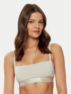 Calvin Klein Underwear Biustonosz do karmienia 000QF8008E Beżowy - Bielizna sportowa damska - miniaturka - grafika 1