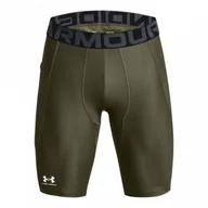 Spodnie sportowe męskie - Męskie spodenki treningowe Under Armour HeatGear Pocket Long Shorts - khaki - UNDER ARMOUR - miniaturka - grafika 1