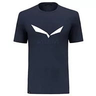 Koszulki męskie - SALEWA Solidlogo Dry M T-Shirt. Koszulka męska, Granatowy, S - miniaturka - grafika 1