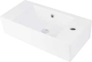 Deante Hiacynt New umywalka 51x25 cm nablatowa prostokątna biała CDY6U2R - Umywalki - miniaturka - grafika 1