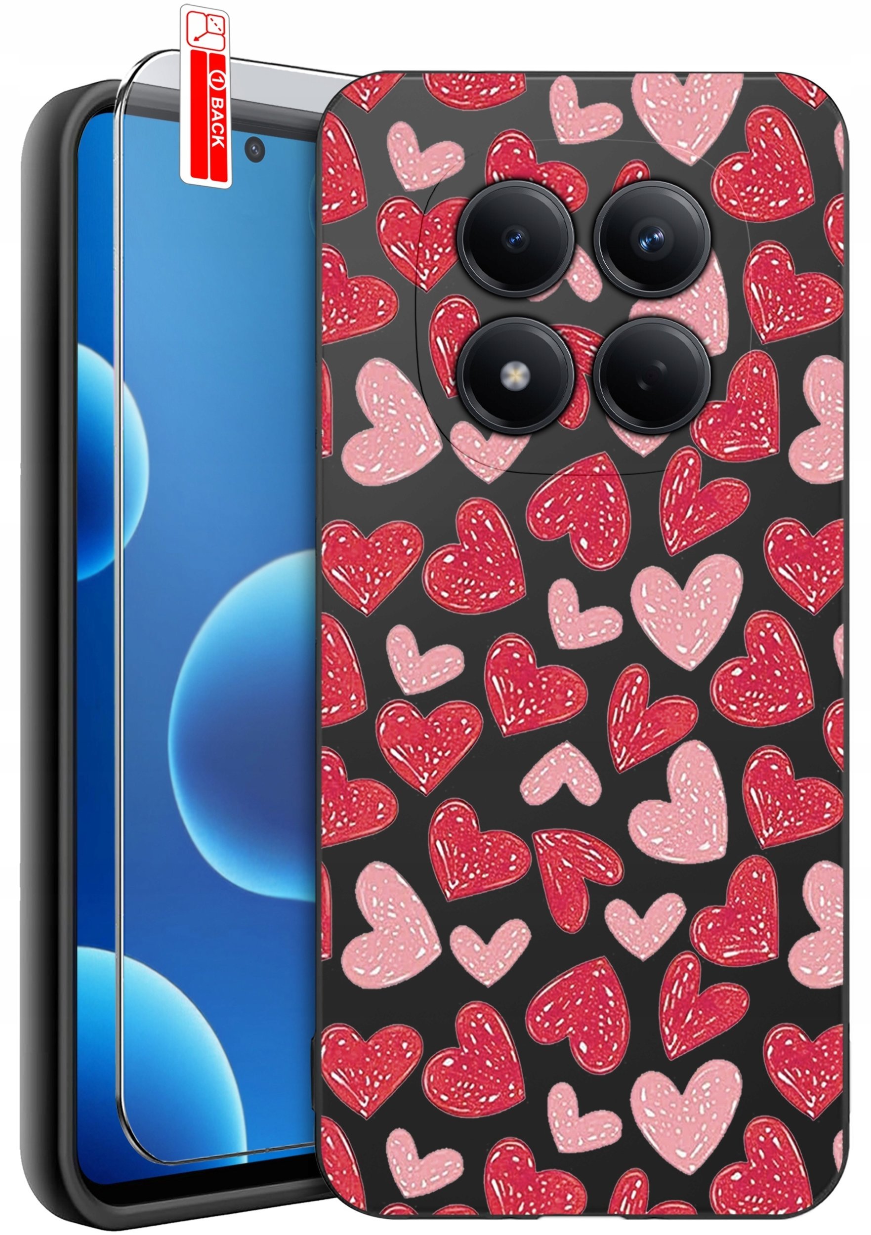 krainaGSM ETUI do Xiaomi Redmi Note 15 Pro 4G WZORY SILIKONOWE MATT CASE + SZKŁO