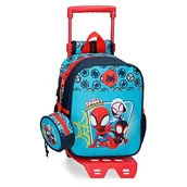Plecaki - Marvel Spidey Team Up plecak przedszkole z wózkiem niebieski 23 x 25 x 10 cm poliester 5,75 l, niebieski, plecak przedszkole z wózkiem, Niebieski, Plecak macierzyński z wózkiem - miniaturka - grafika 1