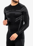Bluzy sportowe męskie - Bluza Brubeck Dry Sweatshirt - black/graphite - miniaturka - grafika 1