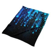 Koce - Pluszowy koc na łóżko ozdobny Drobinki niebieskie, Fabricsy - miniaturka - grafika 1