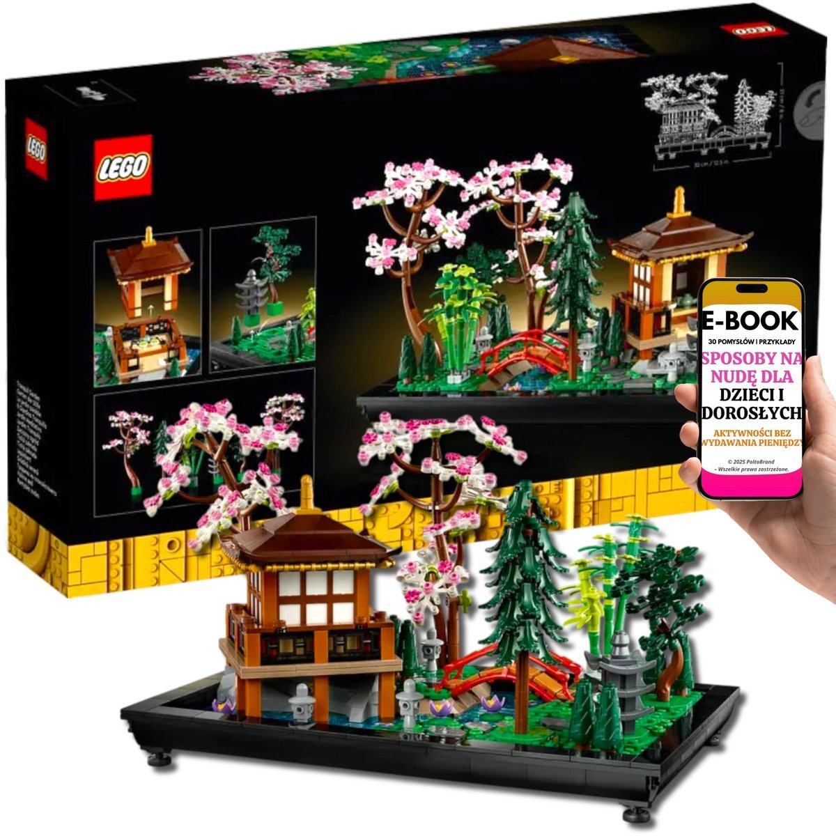 LEGO PREZENT URODZINOWY – LEGO Icons Zaciszny ogród • relaksujący zestaw inspirowany Japonią Lego Prezent DLA MAMY KOBIETY DZIEWCZYNY ŻONY SIOSTRY +..
