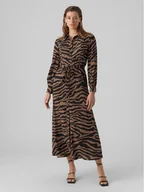 Sukienki - Vero Moda Sukienka koszulowa 10294989 Brązowy Regular Fit - miniaturka - grafika 1