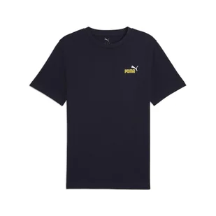 Młodzieżowa koszulka Essentials 2 Colour z małym logo No. 1 PUMA New Navy Blue - Koszulki sportowe damskie - miniaturka - grafika 1