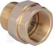 Łączniki, trójniki, kształtki - Śrubunek Twist prosty krótki 2" o-ring mosiądz - miniaturka - grafika 1