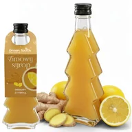 Syropy i koncentraty owocowe - Syrop zimowy imbirowy z cytryną 250 ml naturalny butelka choinka do herbaty - miniaturka - grafika 1