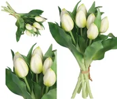 Sztuczne kwiaty - TULIPANY BUKIET TULIPANÓW GUMOWE GUMOWANE JAK ŻYWE 7SZT. - miniaturka - grafika 1