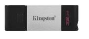 Pendrive - Kingston DataTraveler 80 32GB, USB-C (DT80/32GB) Czarny/Srebrny - miniaturka - grafika 1