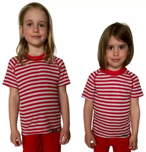 COOL kolorowy T-shirt dziecięca .150 .czerwono-białe paski - Odzież sportowa dziecięca - miniaturka - grafika 1