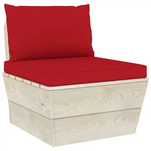VidaXL Ogrodowa sofa środkowa z palet, poduszki, impregnowany świerk 3063366 - Sofy ogrodowe - miniaturka - grafika 1