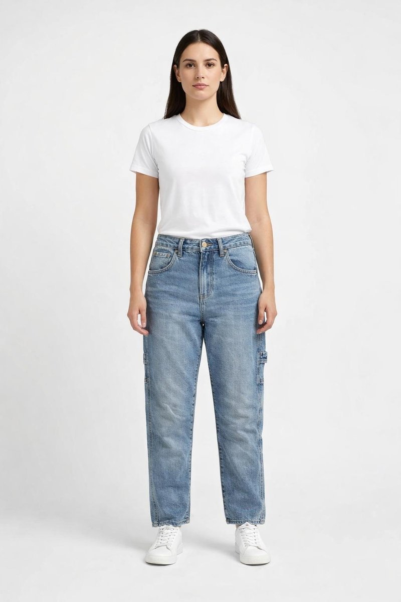 GUESS JEANSY DAMSKIE MOM JEANS Z PRZETARCIAMI I KIESZENIAMI 25 GGA