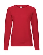 Bluzy damskie - Damska Lekka Bluza Raglanowa Fruit Of The Loom Lady-Fit Red Xl - miniaturka - grafika 1