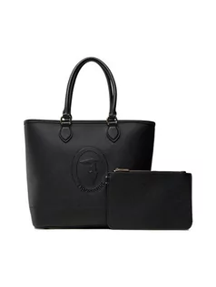 Torebki damskie - Trussardi Torebka Iris Shopper Md 75B01194 Czarny - grafika 1