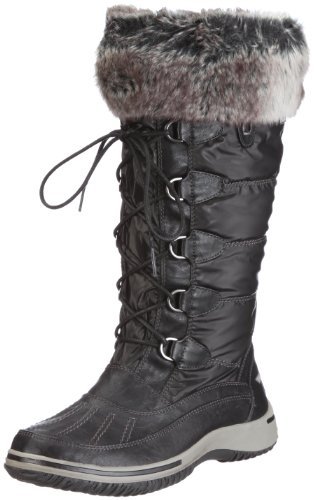 Jana Damskie modne kozaki, czarny - Czarny Black Comb - 42 EU Weit