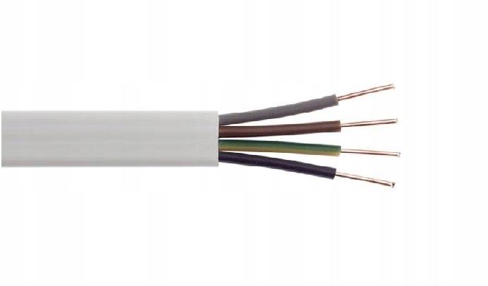 Elektrokabel Przewód YDYp 4x1 żo 450/750V /100m/ T0035 YDY P 4 X 1