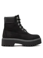 Botki damskie - Timberland Trapery Stone Street 6In Wp TB0A5RH50151 Czarny - miniaturka - grafika 1