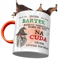 Kubki - Kubek Pomarańczowy Dla Bartłomieja Bartka Kolegi z Nadrukiem ze Zdjęciem + Opakowanie na prezent (wzór 02) - miniaturka - grafika 1