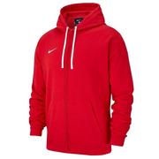 Bluzy sportowe męskie - Nike, Bluza męska, Hoodie FZ Y Team Club 19 AJ1458 657, czerwony, rozmiar M - miniaturka - grafika 1