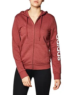 adidas Damska kamizelka treningowa W E Lin Fz Hd - Actred/White - Kamizelki damskie - miniaturka - grafika 1