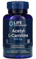 Suplementy naturalne - Life Extension Acetyl L-Carnitine 500 mg (100 kaps.) - miniaturka - grafika 1