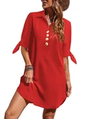 Sukienki i spódnice sportowe - Sukienka damska Beluring Casual z krótkim rękawem Okrągły dekolt ROZMIAR S - miniaturka - grafika 1