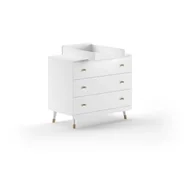 Komody dla dzieci - Biała komoda dziecięca z przewijakiem 100x100x74 cm Billy – Vipack - miniaturka - grafika 1