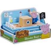 Maskotki i pluszaki - Peppa Pig Wood Play Boat & Figure 20-00110 - miniaturka - grafika 1