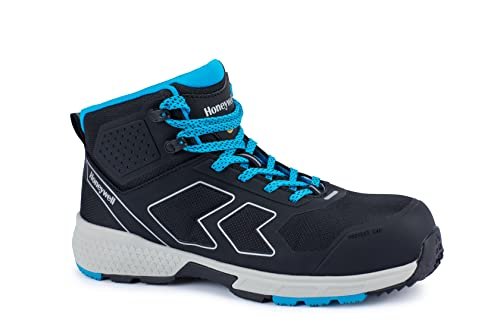 Honeywell Agile Runner S3 SRC ESD robocze buty ochronne dla kobiet i mężczyzn, styl midcut, podszewka z siatki 3D, nosek z włókna szklanego, gumowa podeszwa zewnętrzna, rozmiar 12 UK, 6250125-47