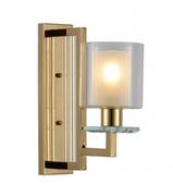 Lampy ścienne - Lumina Deco LAMPA ŚCIENNA KINKIET ZŁOTY MANHATTAN W1 LDW 8012-1 (GD) - miniaturka - grafika 1