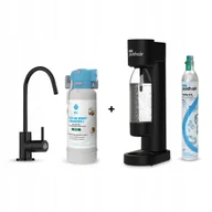 Saturatory - PushAir saturator nabój butelka + Flow Comfort DC10 kran Alto czarny - miniaturka - grafika 1