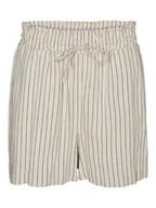 Spodenki damskie - Vero Moda Szorty w kolorze beżowo-czarnym - miniaturka - grafika 1