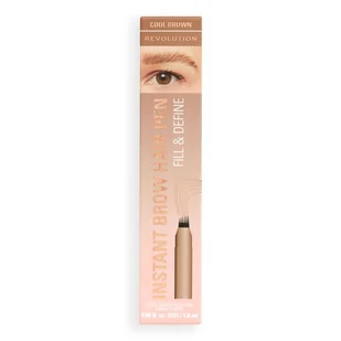 Makeup Revolution Instant Brow Hair Pen Pisak do Brwi Cool Brown - Akcesoria i kosmetyki do stylizacji brwi - miniaturka - grafika 1