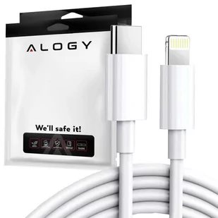 Kabel 2m USB-C do Lightning Alogy Fast Charge przewód do ładowania iPhone 20W biały - Kable USB - miniaturka - grafika 2