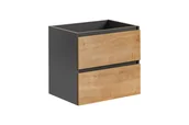 Szafki łazienkowe - Monako Grey Oak Szafka pod umywalkę 60 cm - miniaturka - grafika 1