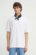 Koszulki męskie - AllSaints t-shirt bawełniany MONTANA SS CREW męski kolor biały gładki MD510Z - miniaturka - grafika 1