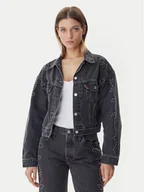 Kurtki damskie - Levi's® Kurtka jeansowa 90s Trucker A9456-0003 Czarny Relaxed Fit - miniaturka - grafika 1