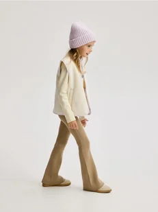 Reserved - Legginsy flare - beżowy - Swetry dla dziewczynek - miniaturka - grafika 1