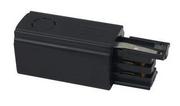 Akcesoria do oświetlenia - Maxlight Zasilanie szynoprzewodu uziemienie prawe 4 wires Track Power Adaptor MHT1-C/R-BK do systemu 3-fazowego 230V czarne - miniaturka - grafika 1