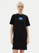 Sukienki - KARL LAGERFELD Sukienka codzienna A2W13028 Czarny Regular Fit - miniaturka - grafika 1