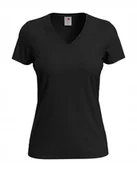 Koszulki i topy damskie - Koszulka damska T-shirt damski Stedman Classic-T V-neck ST2700 Black L - miniaturka - grafika 1