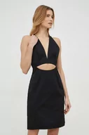 Sukienki - Calvin Klein Jeans sukienka kolor czarny mini rozkloszowana - miniaturka - grafika 1